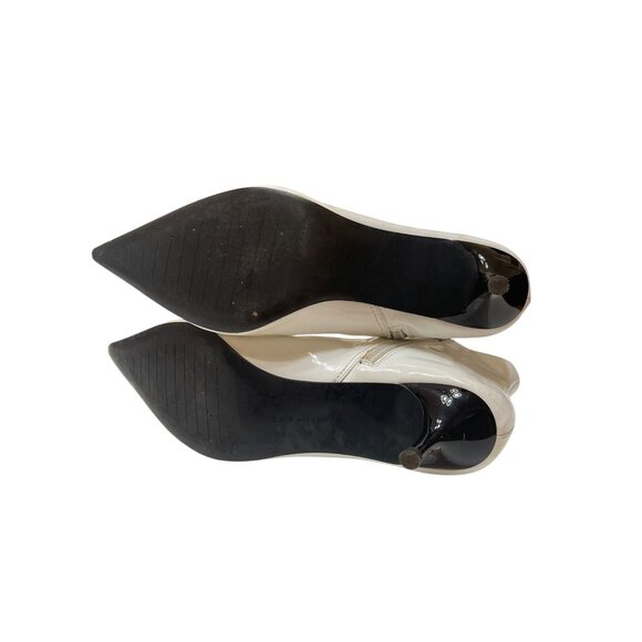 WhiteT Zara Trafaluc Patent Leather Pointed oe Ankle Boots - Size 38 - 7.5 - Picture 7 of 11